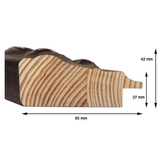 Barock 487 Spiegelrahmen 120x50 cm