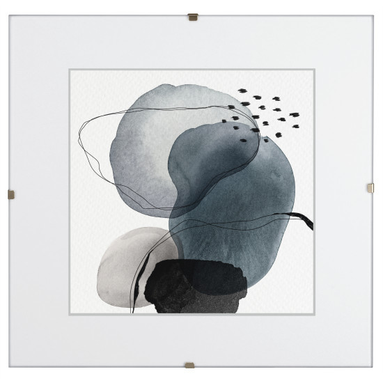 Rahmenloser Bildhalter Clip-Fix Normalglas 30x30 cm