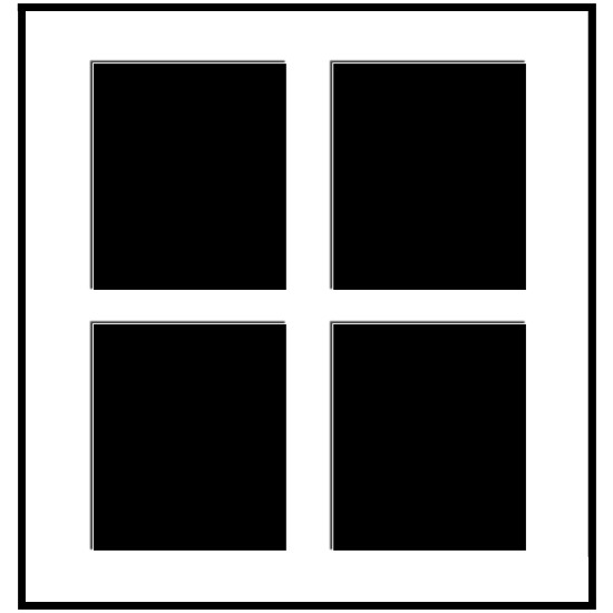 PP-Typ H - MSK 2.6mm 40x50 cm für 4 Fotos 13x18 cm