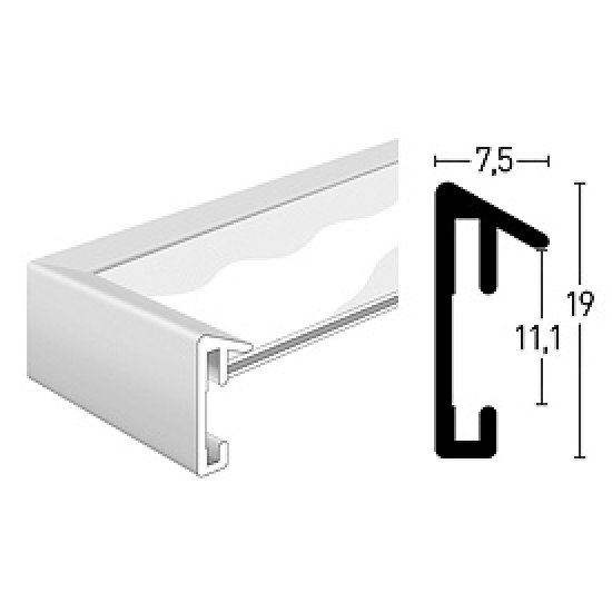 Pixel Aluminiumrahmen 49.5x109 cm mit Passepartout