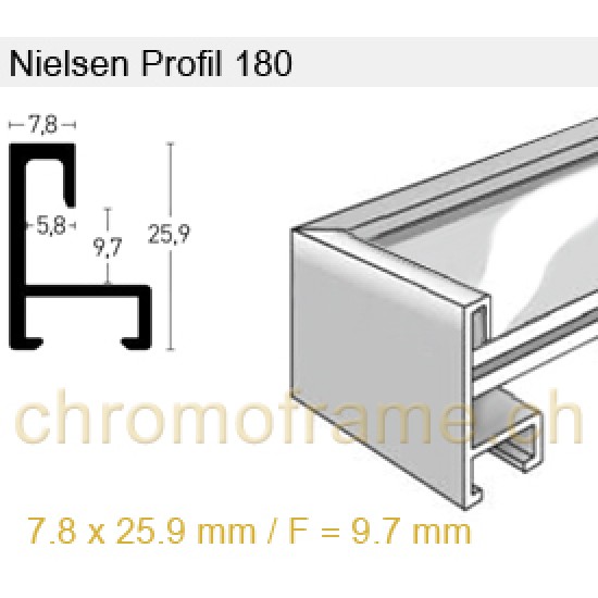 Nielsen Profil 180 Aluminium