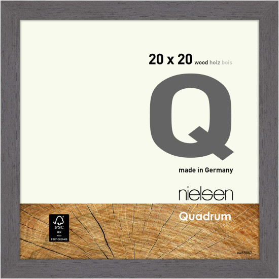 Quadrum 20x20 cm, Grau, Normalglas