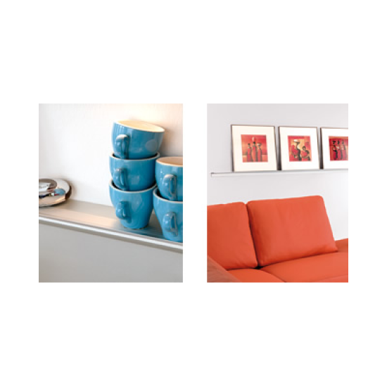 Wandboard, 90 cm, Silber matt