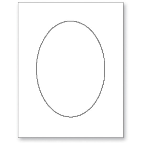 PP White Core 18x24 cm mit Ausschnitt Oval für Foto 10x15 cm