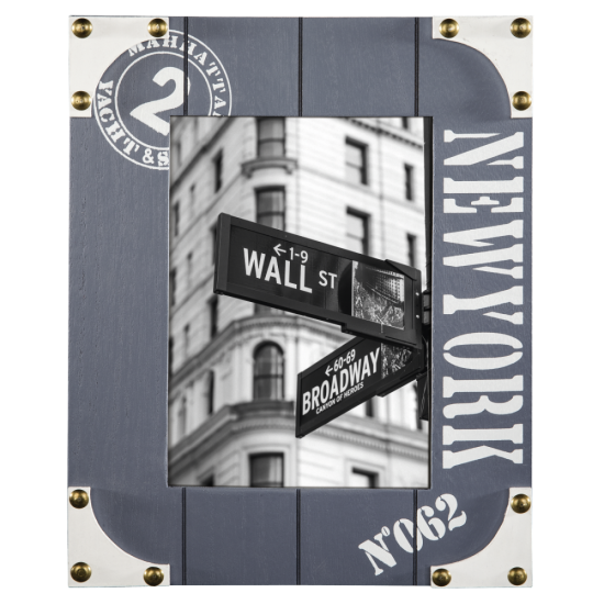 Porträtrahmen "New York", Blaugrau, 10x15 cm