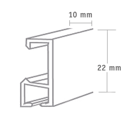 Galerieschiene Economy, Silber matt, 1m