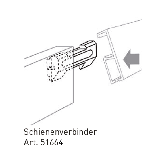 Schienenverbinder weiss