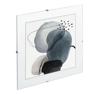 Rahmenloser Bildhalter Clip-Fix Normalglas 30x30 cm