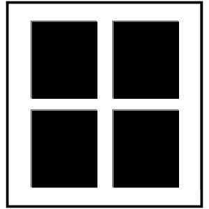 PP-Typ H - MSK 2.6mm 40x50 cm für 4 Fotos 13x18 cm