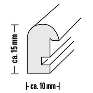 Oregon 15x20 cm, Mahagoni, Normalglas