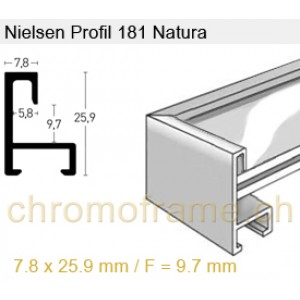 Nielsen Profil 181 Natura Aluminium mit Holz furniert