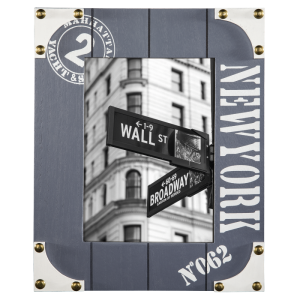 Porträtrahmen "New York", Blaugrau, 10x15 cm