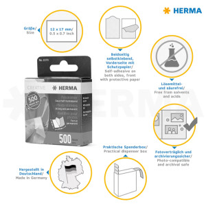 HERMA Foto-Kleber im Kartonspender, Inhalt: 500 Stück