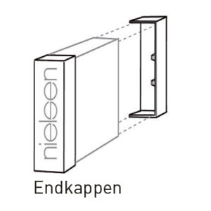 Endkappe, Silber matt, ECONOMY Galerieschiene