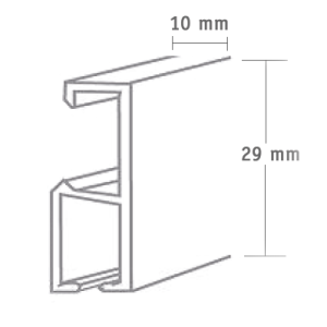 Galerieschiene PROFI, Weiss matt, 3m