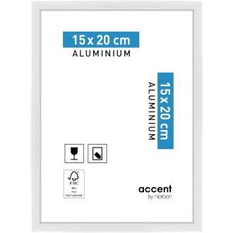 Accent, Normalglas, Weiss glanz, 15x20 cm