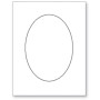 PP White Core 18x24 cm mit Ausschnitt Oval für Foto 10x15 cm