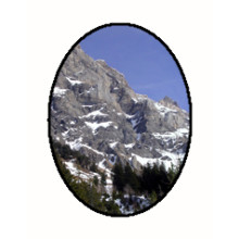 PP White Core 13x18 cm mit Ausschnitt Oval für Foto 9x13 cm