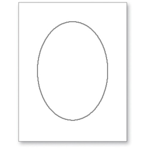 PP White Core 13x18 cm mit Ausschnitt Oval für Foto 9x13 cm