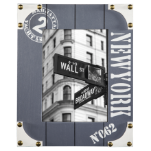 Porträtrahmen "New York", Blaugrau, 10x15 cm