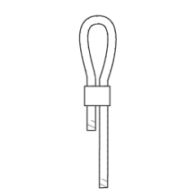 Stahlseil weiss mit Schlaufe